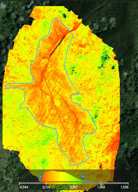 Mapa multiespectral para monitoreo de cultivos